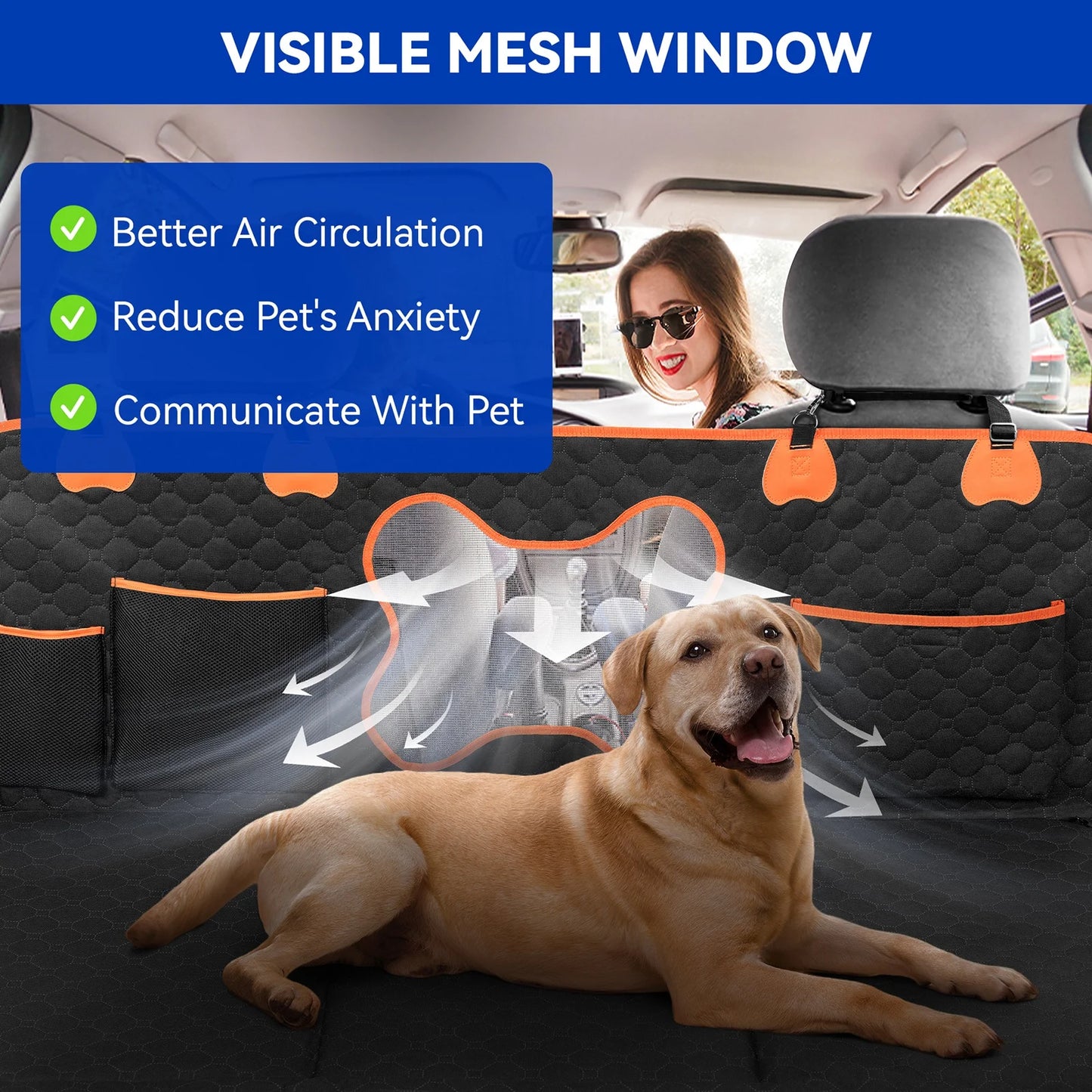 Dog Car Seat Cover Waterproof Pet Travel Dog Carrier Hammock Car Rear Back Seat Protector Mat Safety Carrier for Dogs